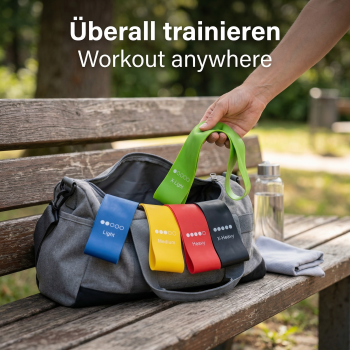 Fitnessband 5er Set Fitnessbänder Trainingsbänder Gymnastikband Trainingsband Pilates Yoga